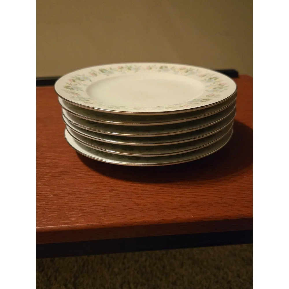 Johann Haviland Blue‎ Garland Bread Butter Plates Set of 6 Bavaria Germany China